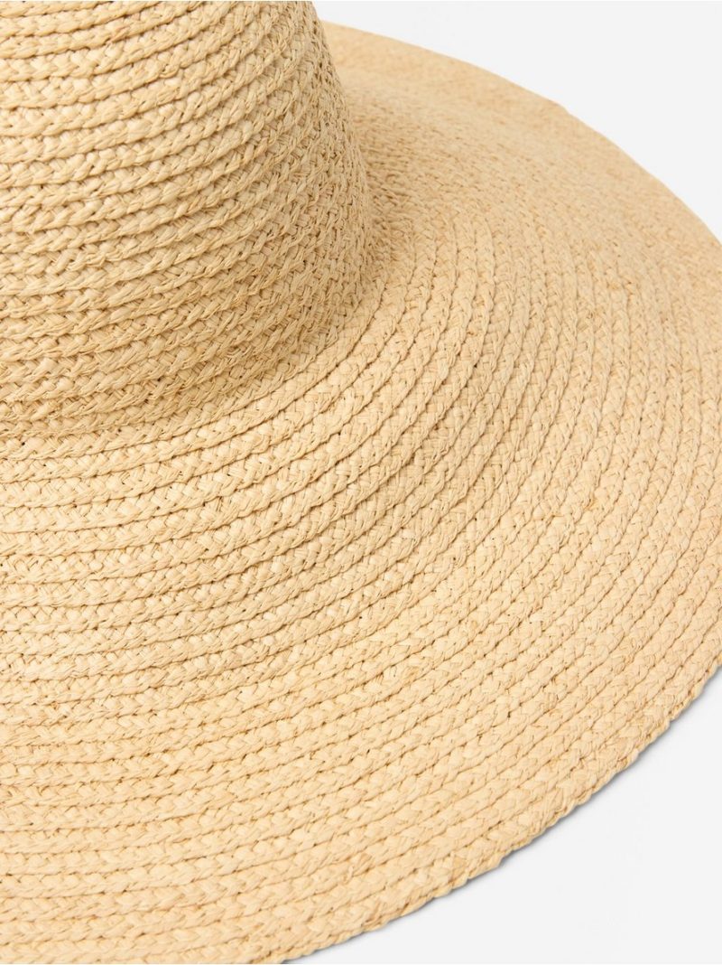Straw hat with wide brim - 3011726-9427