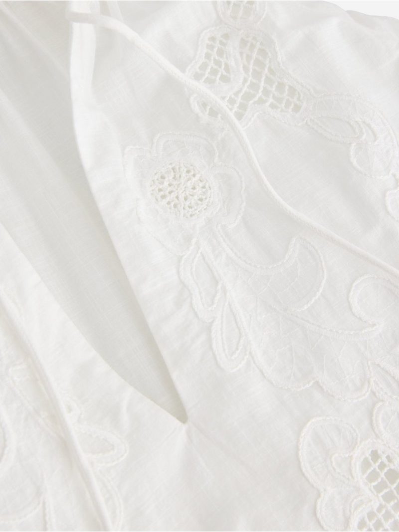 Embroidered blouse with wide sleeves - 3011891-1418
