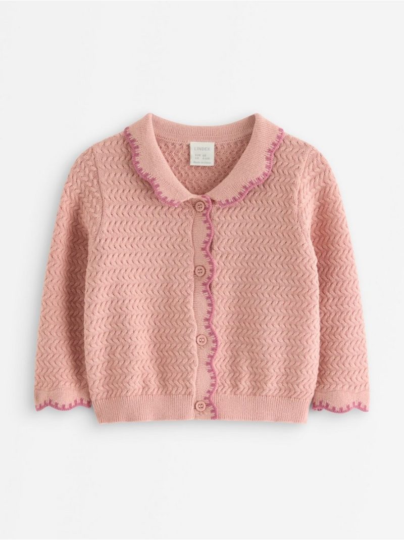 Pattern knit cardigan - 3012206-8493