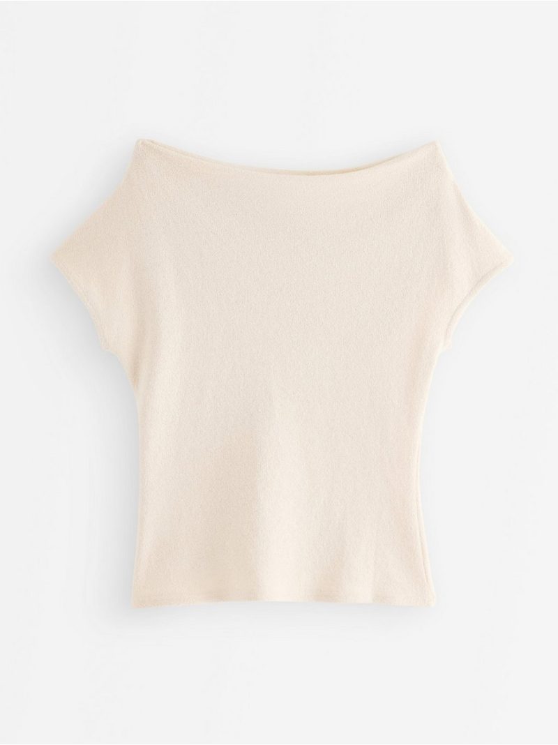 Fine-knit top with short sleeves - 3012996-1480