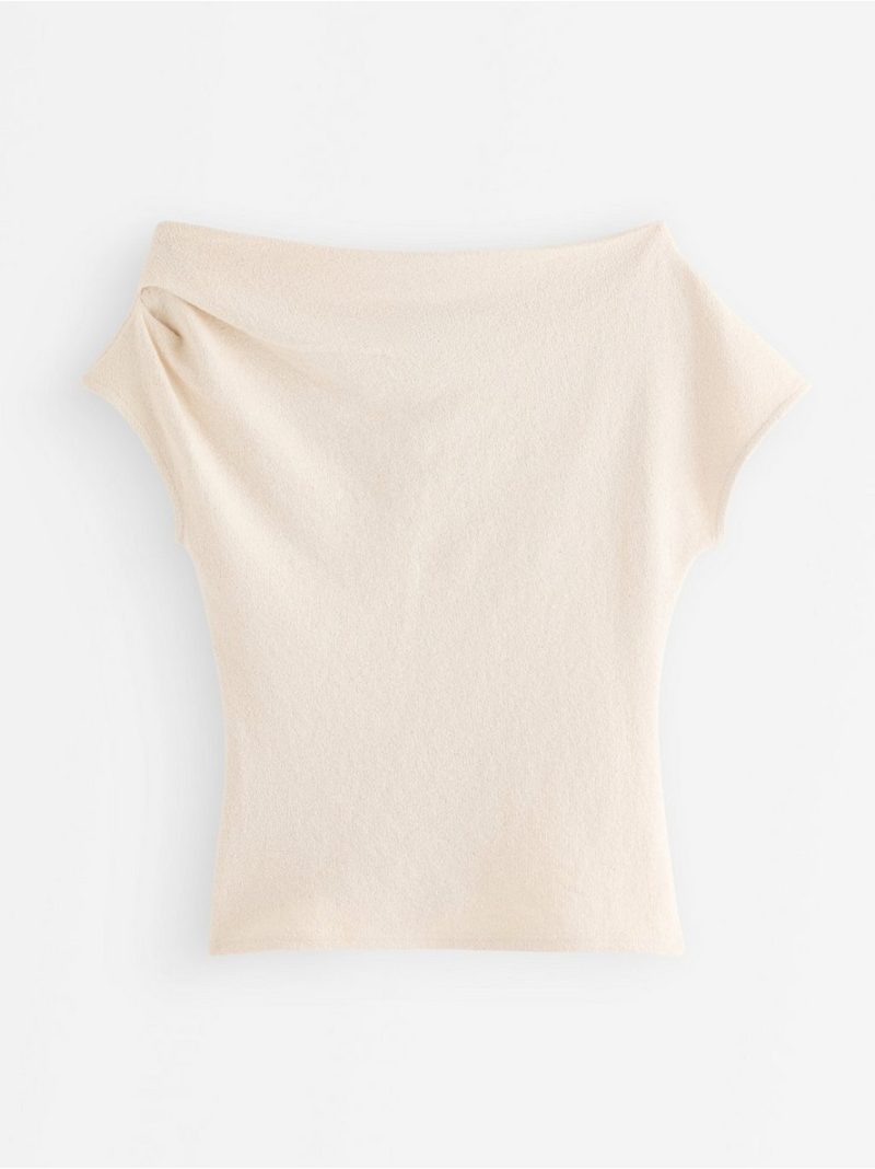 Fine-knit top with short sleeves - 3012996-1480
