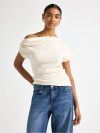 Fine-knit top with short sleeves - 3012996-1480
