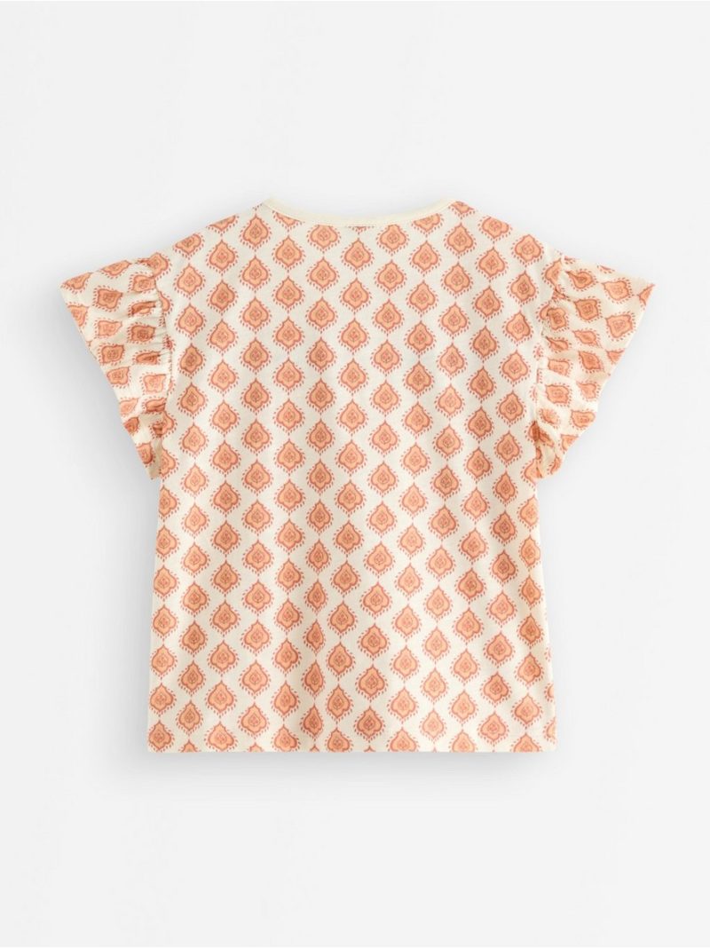 Top with frill sleeve - 3014004-6728