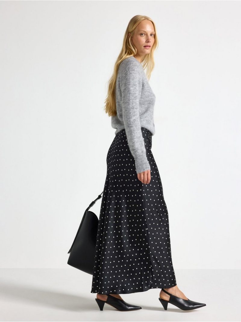 Maxi skirt in satin - 3000038-81