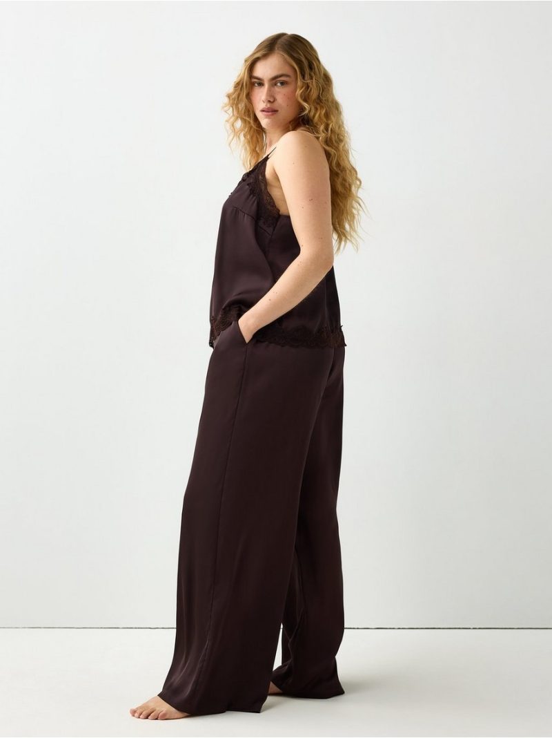 Pyjama trousers in satin - 3004792-9631