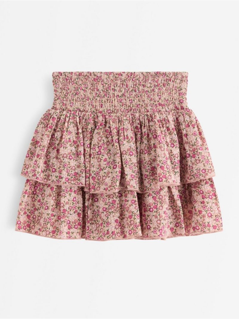 Flounce skirt in viscose - 3007140-8493