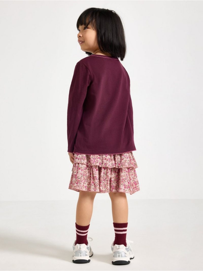 Flounce skirt in viscose - 3007140-8493