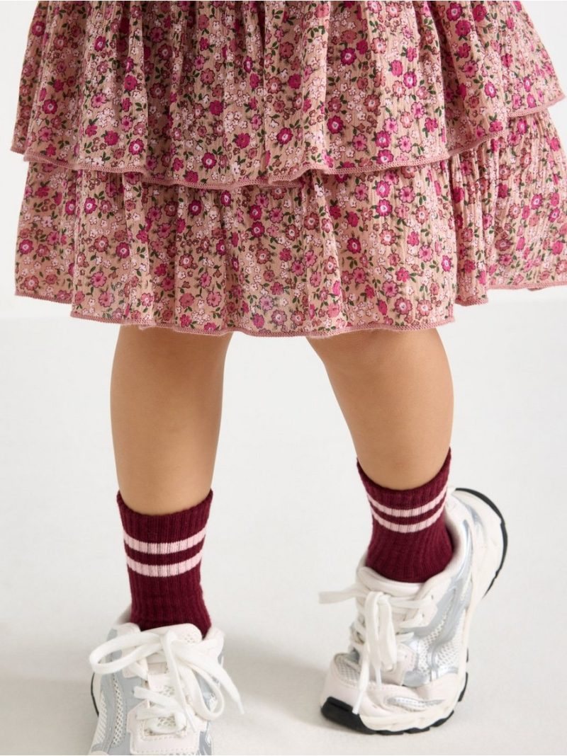 Flounce skirt in viscose - 3007140-8493