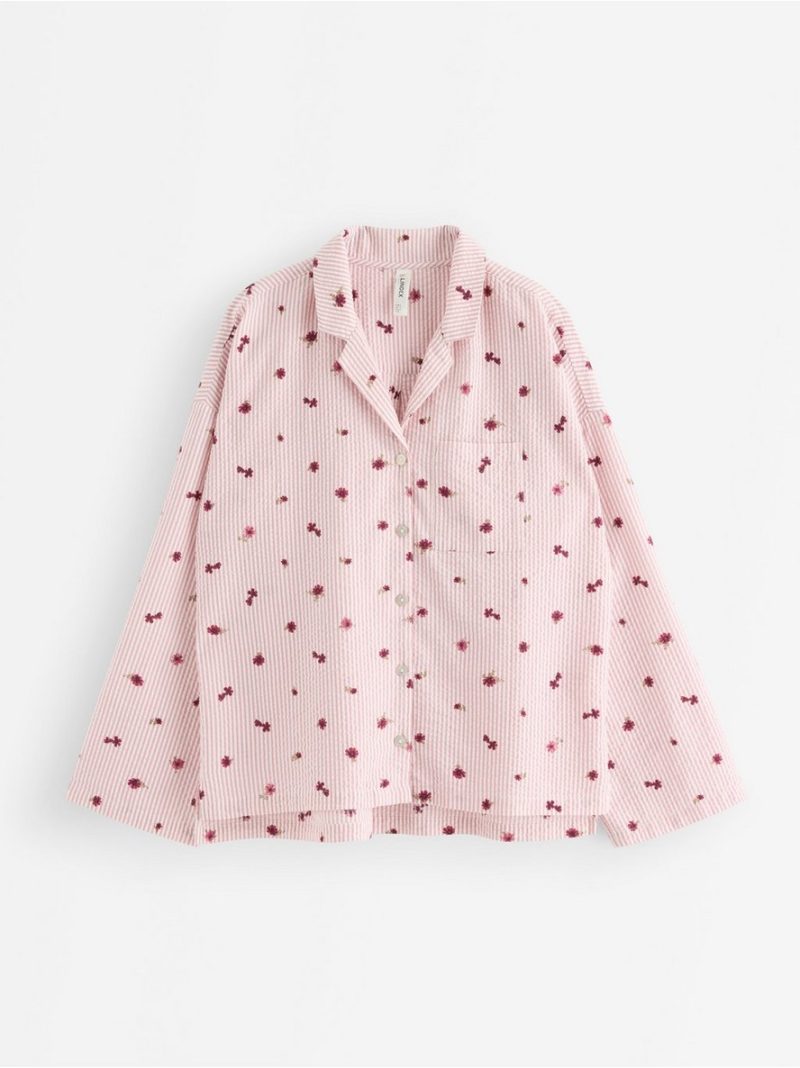 Pyjama shirt in seersucker - 3008916-8929