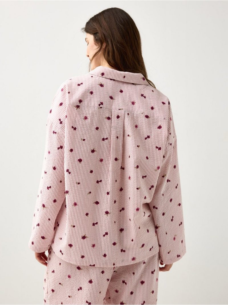 Pyjama shirt in seersucker - 3008916-8929
