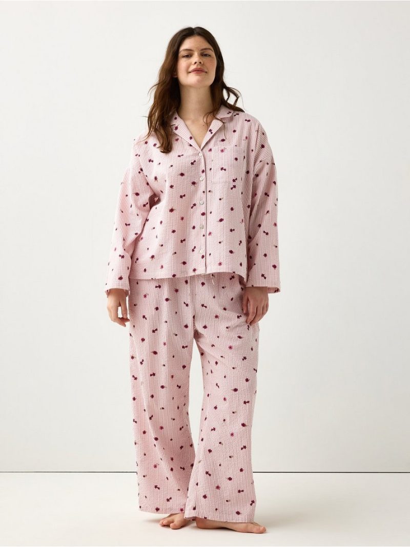 Pyjama shirt in seersucker - 3008916-8929