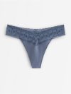 Thong in cotton with lace - 3008957-6946