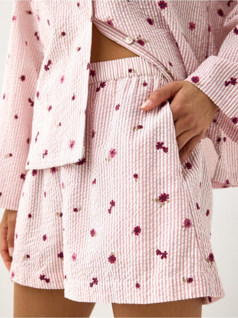 Pyjama shorts in seersucker - 3009516-8929