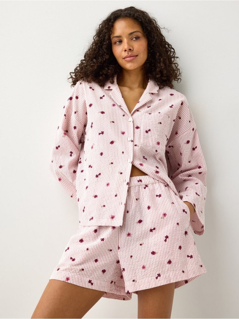 Pyjama shorts in seersucker - 3009516-8929