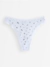 Thong in pointelle with lace - 3010105-1148