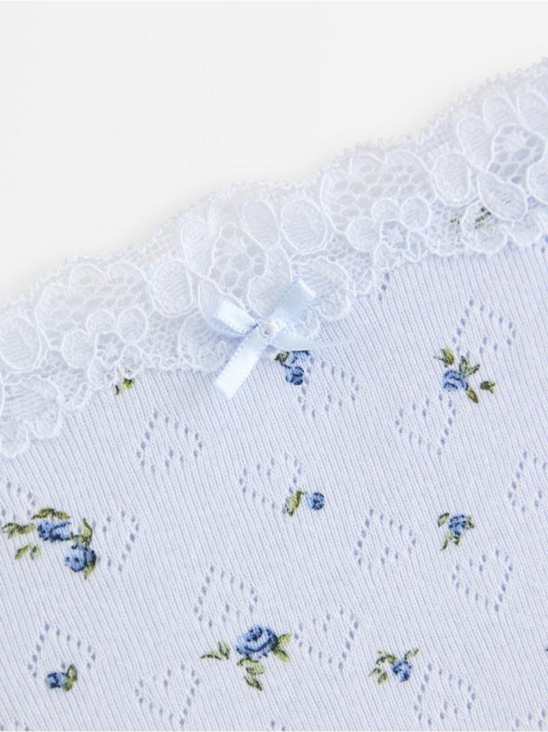 Briefs in pointelle with lace - 3010185-1148