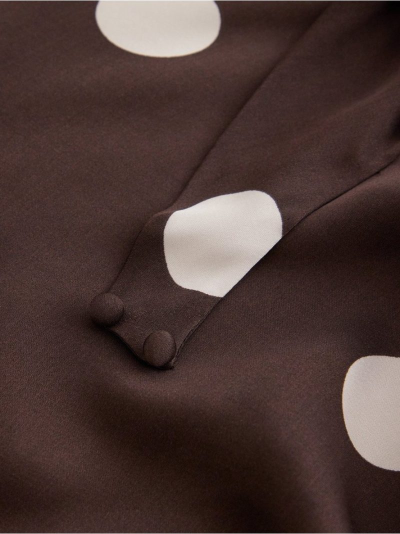 Satin dress with halterneck - 3010589-8117