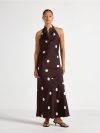 Satin dress with halterneck - 3010589-8117