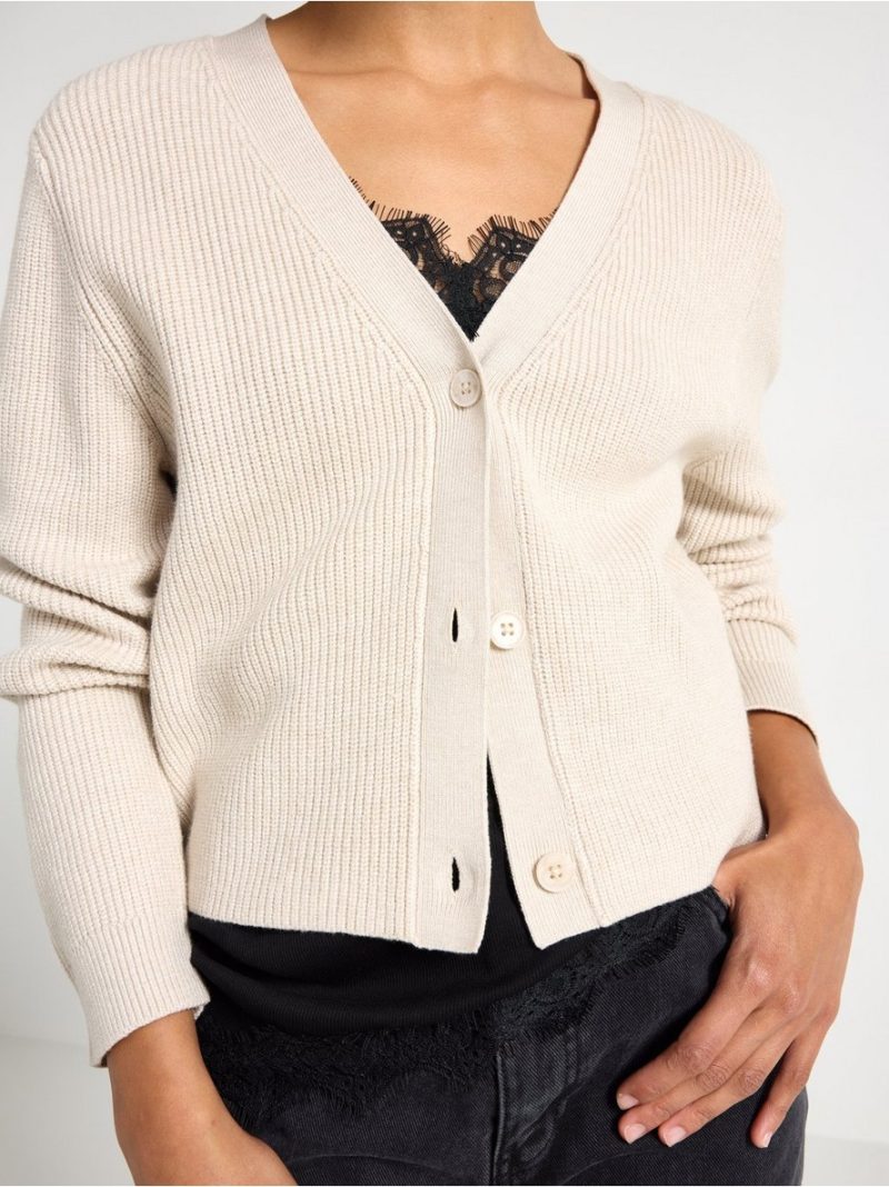 V-neck cardigan - 3011545-2659
