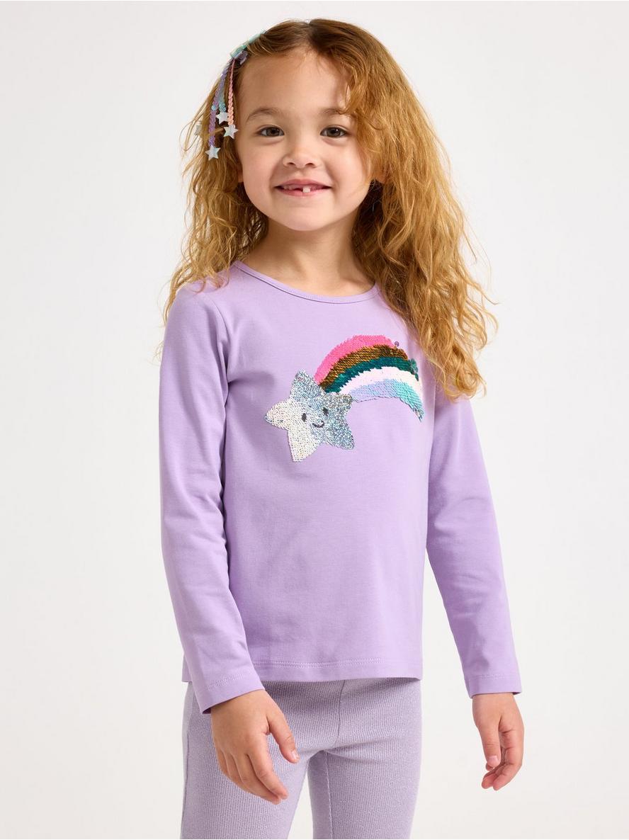 Long-sleeved top with reversible sequins - 3011878-8167