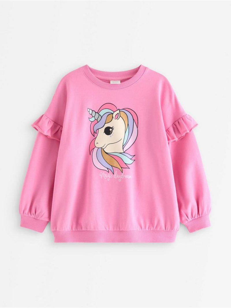 Sweatshirt with unicorn and brushed inside - 3011879-3644