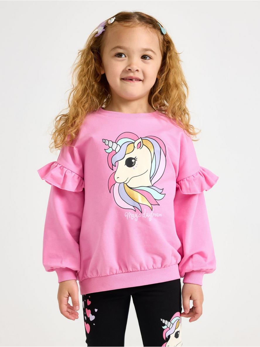 Sweatshirt with unicorn and brushed inside - 3011879-3644
