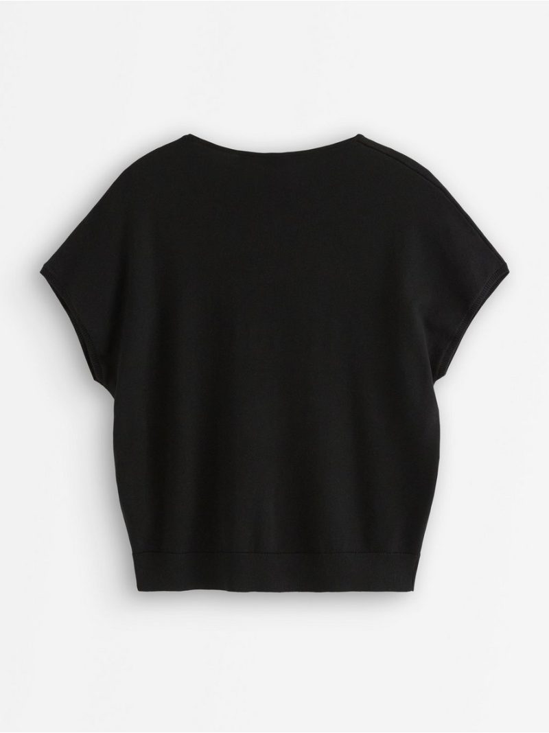 Fine-knit short-sleeved top - 3011906-80