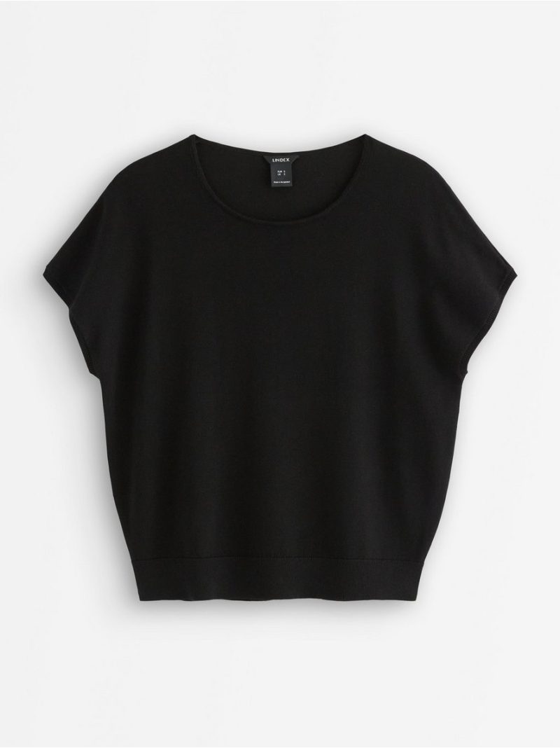 Fine-knit short-sleeved top - 3011906-80