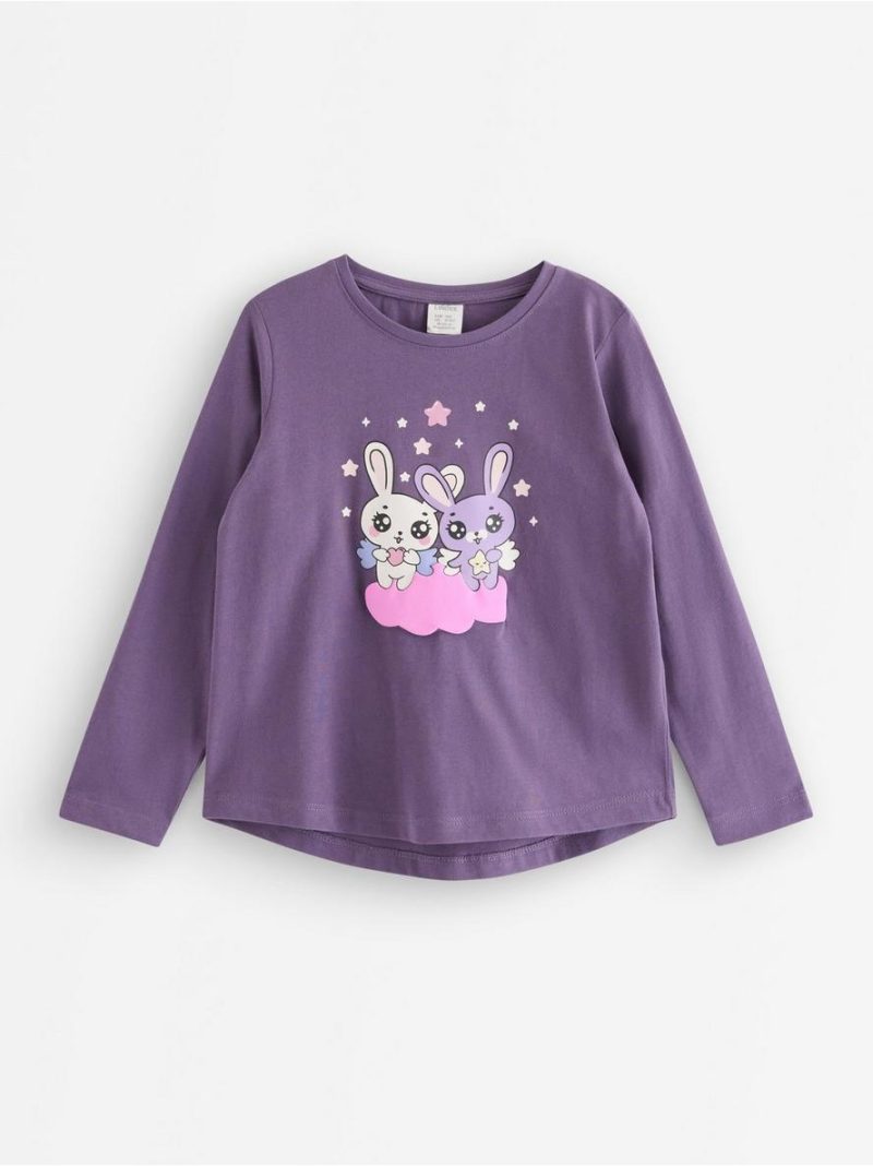 Long-sleeved top with bunnies - 3011918-7259