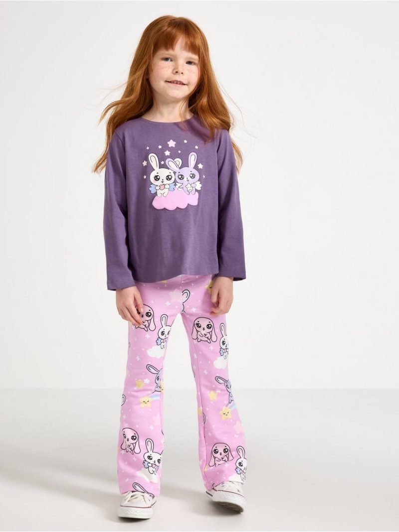 Long-sleeved top with bunnies - 3011918-7259