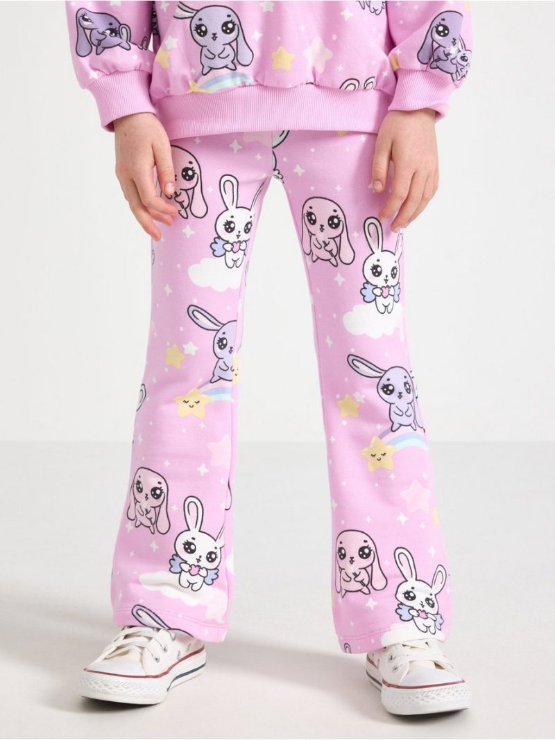 Flared leggings with brushed inside - 3011923-9857