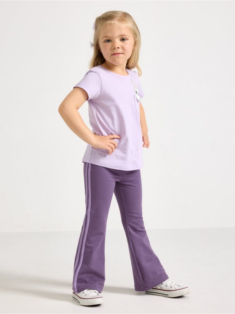 Flared leggings with brushed inside - 3012025-7259