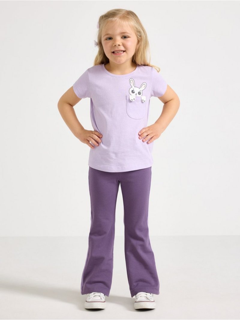 Flared leggings with brushed inside - 3012025-7259