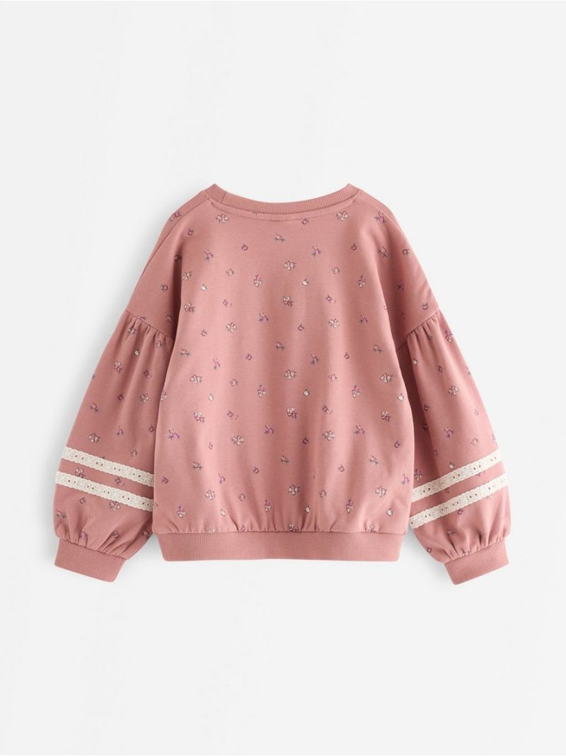 Cropped sweatshirt with puff sleeve - 3012235-7658