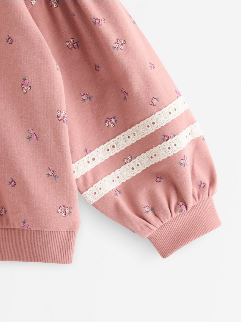 Cropped sweatshirt with puff sleeve - 3012235-7658