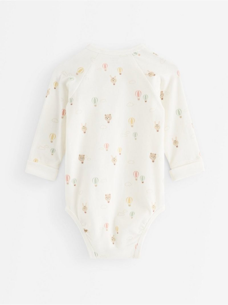 Long-sleeved wrap bodysuit - 3012300-325