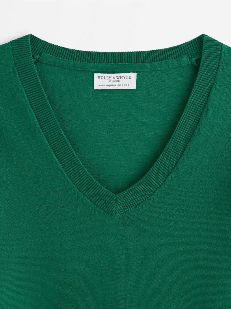 Fine-knit v-neck jumper - 3012349-2192