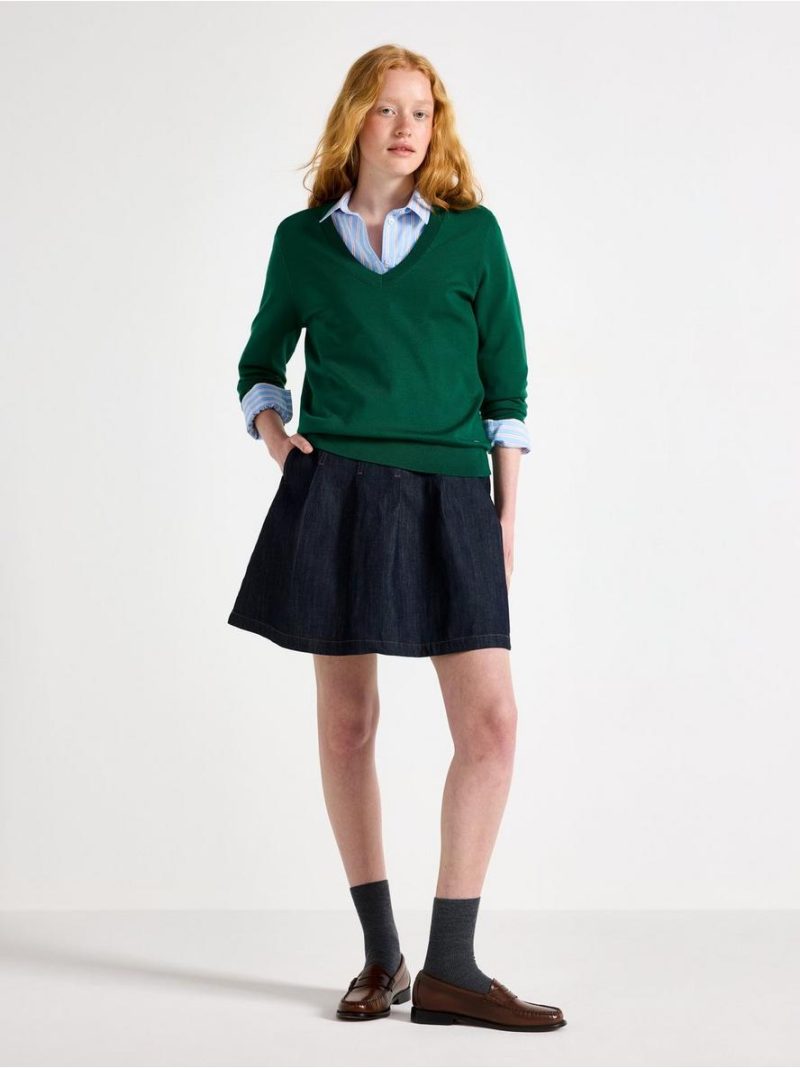 Fine-knit v-neck jumper - 3012349-2192