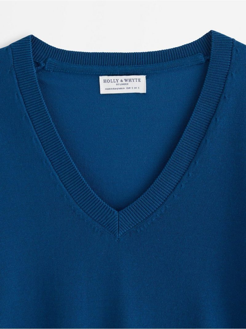 Fine-knit v-neck jumper - 3012349-3429