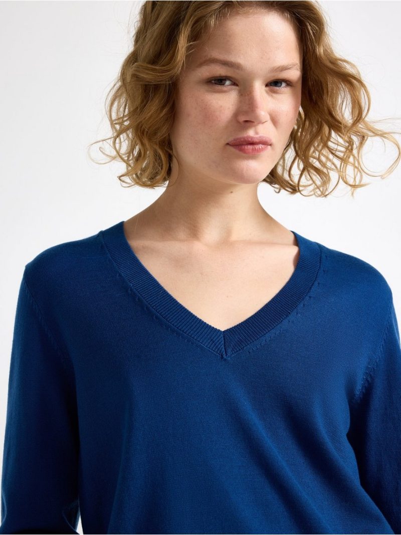 Fine-knit v-neck jumper - 3012349-3429