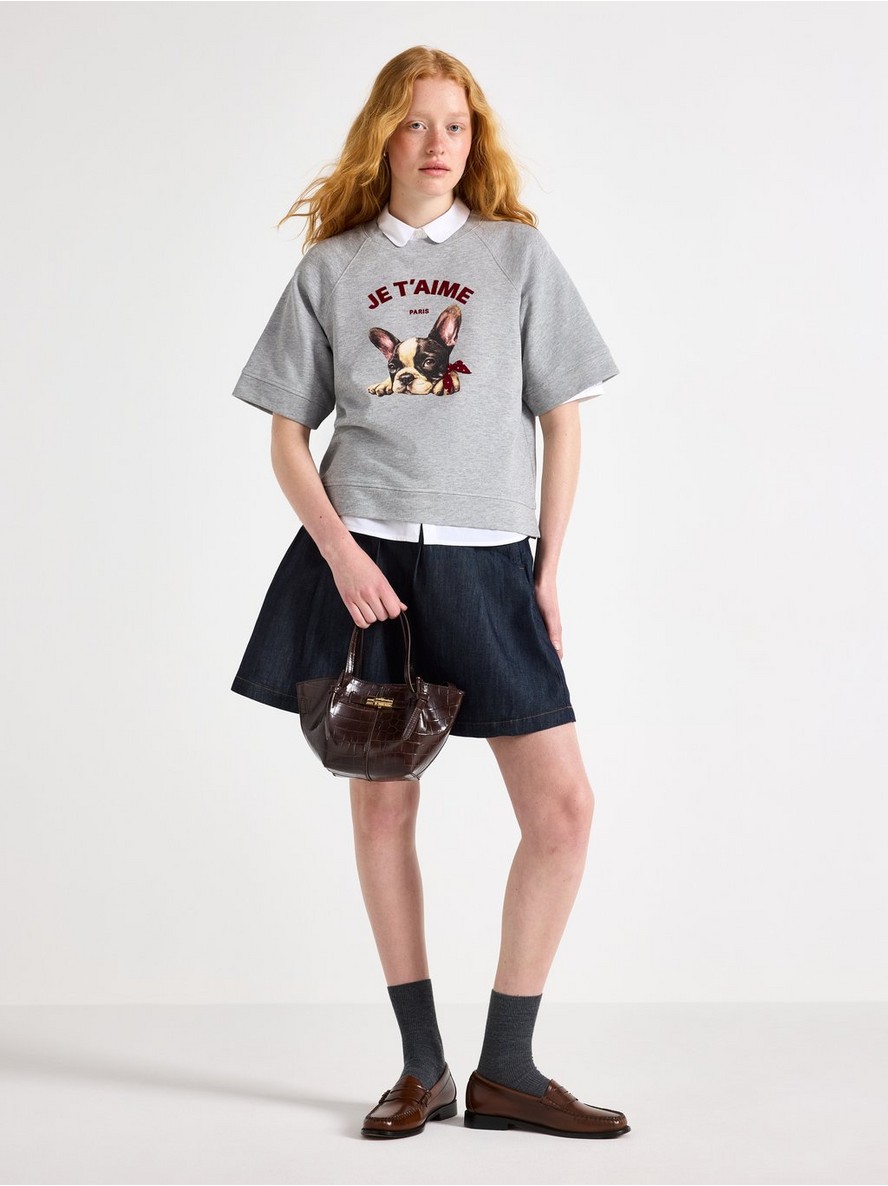 Short denim skirt - 3012718-822