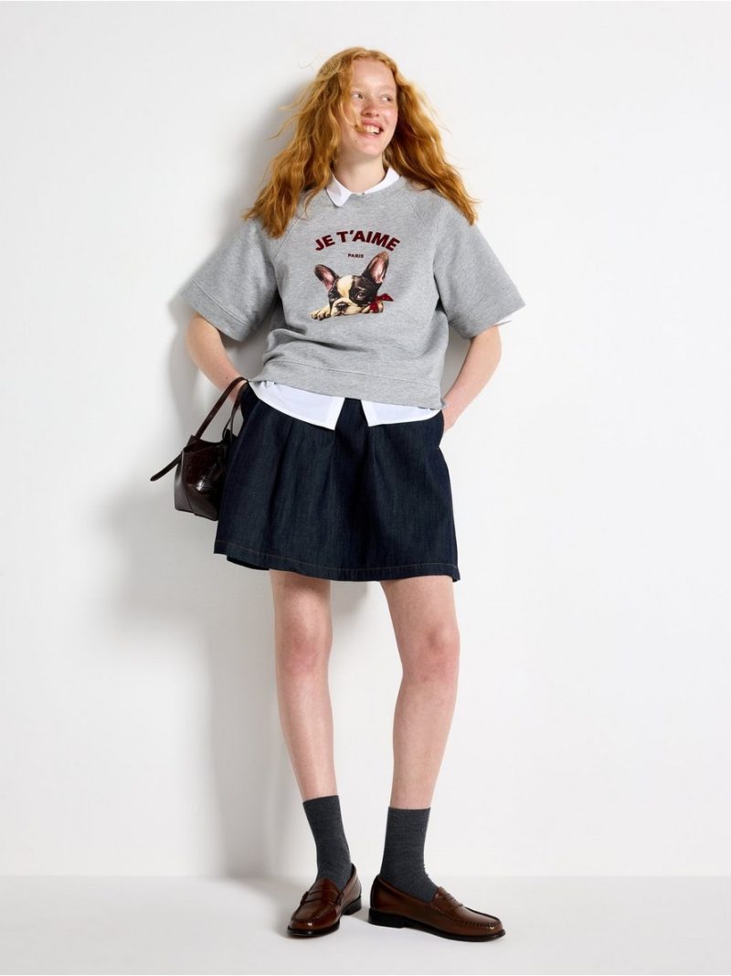 Short denim skirt - 3012718-822