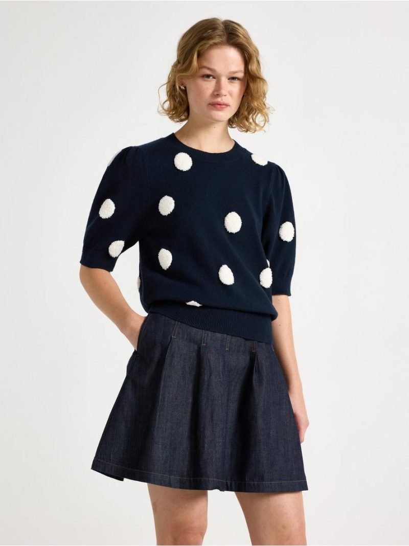 Short sleeved knitted jumper - 3012876-2521