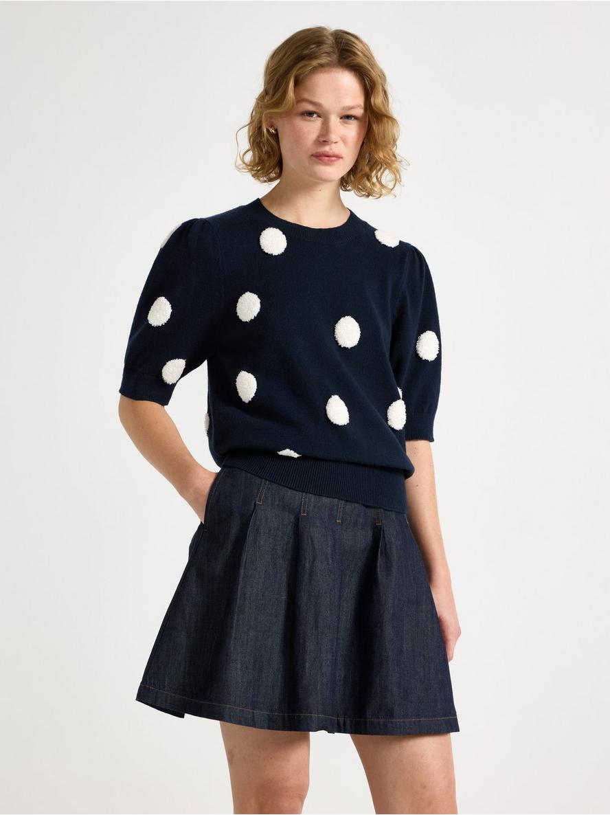 Short sleeved knitted jumper - 3012876-2521