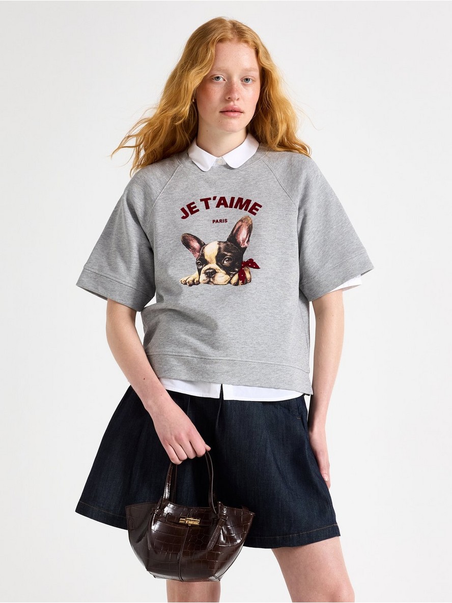 Short-sleeved sweatshirt - 3012982-9803