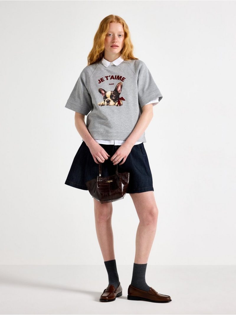 Short-sleeved sweatshirt - 3012982-9803