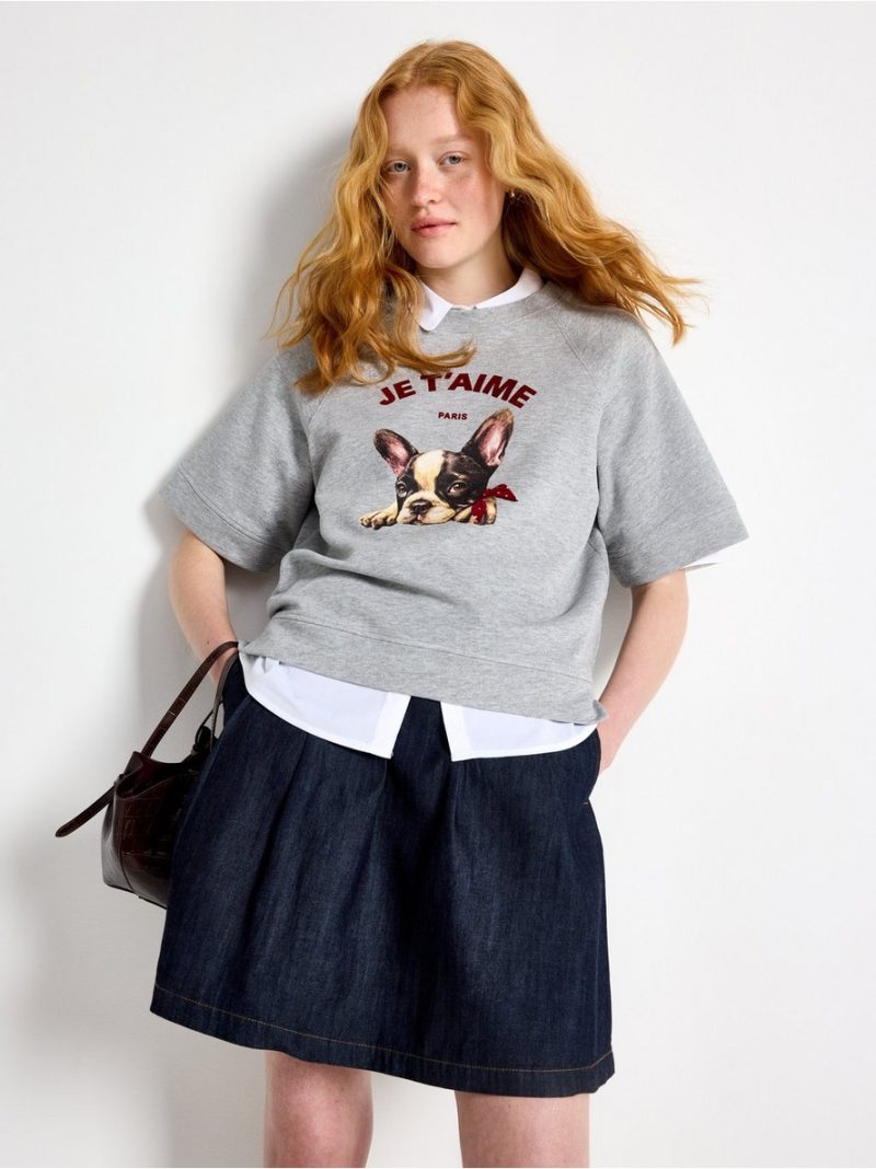 Short-sleeved sweatshirt - 3012982-9803
