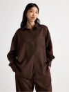 Long-sleeved shirt in linen blend - 3013404-1863