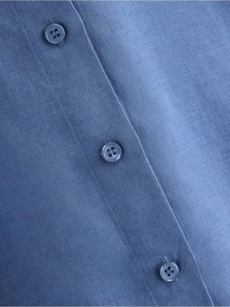 Long-sleeved shirt in linen blend - 3013404-9614