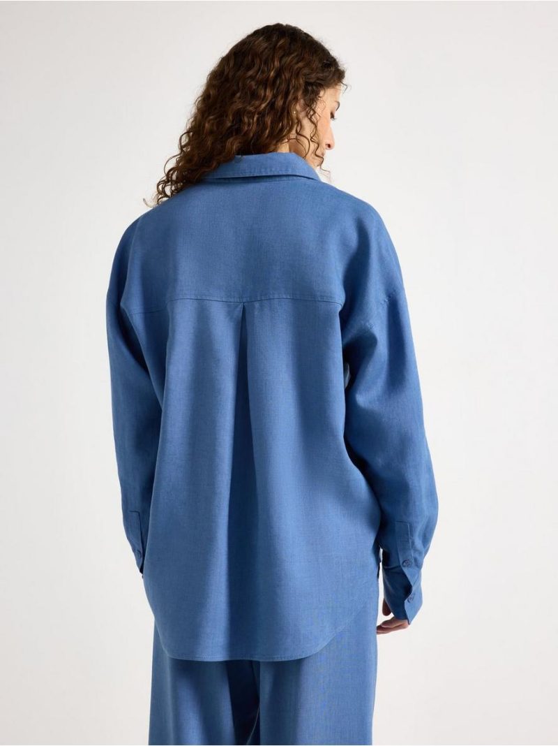 Long-sleeved shirt in linen blend - 3013404-9614